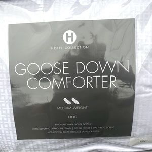 Goose Down comforter king size white
